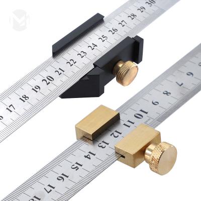 China 2021 New Durable Woodworking Position Metal Stop Ruler Block Marking Measuring Tools for sale