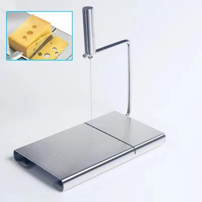 China New Sustainable Creative Kitchen Instrument Tools Stainless Steel Wire Cutter Plate Cheese Slicer Butter for sale