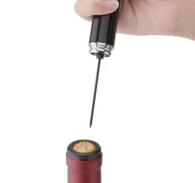 China New Arrival Viable Pen Shape Portable Outdoor Air Pressure Pump Wine Red Cork Screw Opener for sale