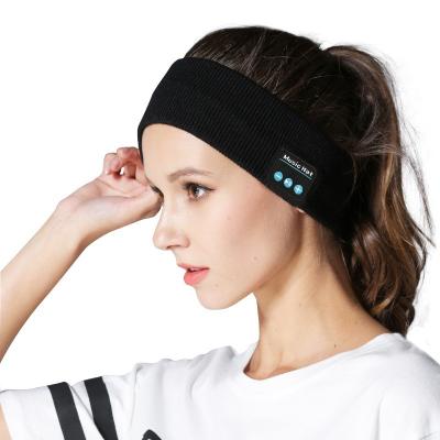 China For earbuds Manufacturers  marketing V5.0 wireless Bluetooth headband outdoor fitness headphones music call knitted sports headband for sale