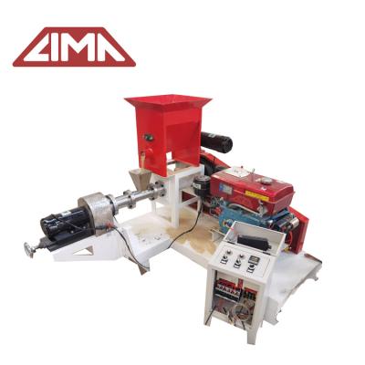 China LIMA type home use machinery 30-40kg/h diesel floating fish feed extruder machine in Nigeria for sale