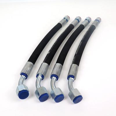 China Petroleum Base Hydraulic Fluids 1 Inch Wire Tall Fiber Braid Pressure One Hydraulic Rubber Hose Assembly for sale