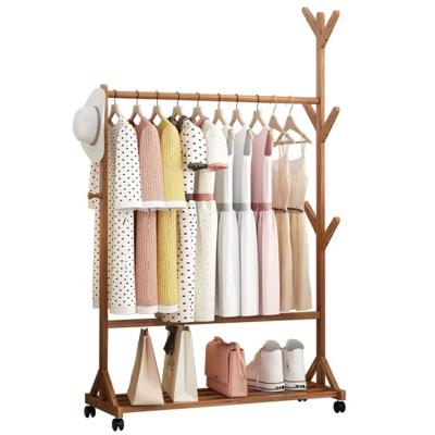 China (Other)Best Selling Adjustable Bamboo Coat Rack Multifunctional Creative Living Room Bedroom Clothes Storage for sale