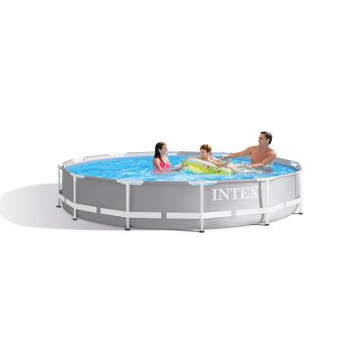 China For Age 6+ INTEX 26712CC 12ft x 30in Prism View Pool with Cartridge Filter Pump Swimming Pool Cover Kids Pool for sale