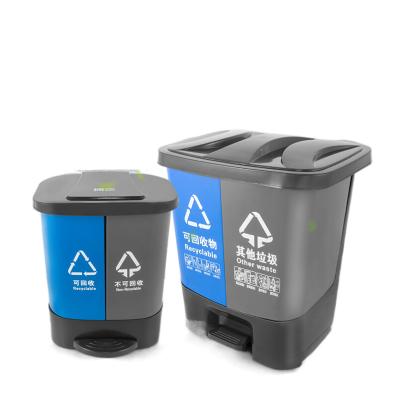 China Eco-friendly Plastic Industrial Trash Bin Large Liter Waste Container Movable Outdoor Trash Bin With Four Wheels for sale