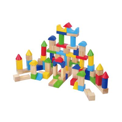 China Educational Toy 30Pcs Custom Large Building Stacking Montessori Toy Set Wooden Blocks For Children for sale