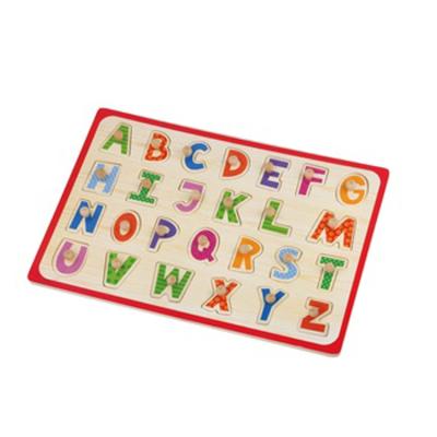 China Cartoon Toy Custom Kids Educational Toys Puzzle Wooden 3d Board Alphabet Puzzle For Toddlers for sale