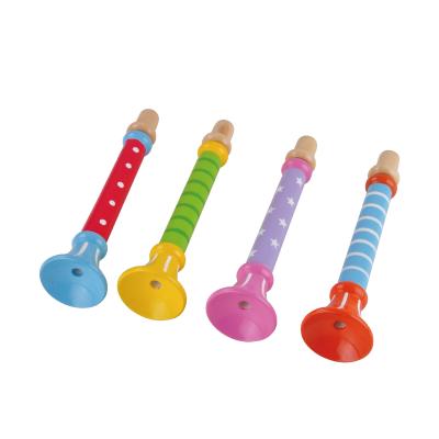 China Wooden Musical Toy Kids Baby Toy Musical Instrument Mermaid Educational Horn Musical Instrument for sale