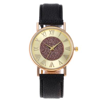 China 2019 new non-specific women's leather watch gold dial fashion Roman digital sports watch quartz watch popular women's watches for sale