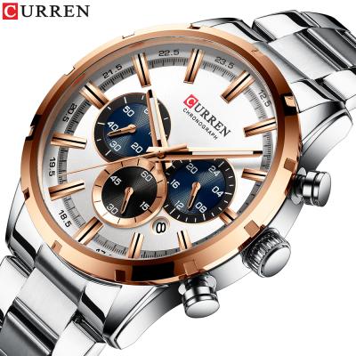 China Business CURREN 8355 Quartz Automatic Top Quality Wrist Watch Big Date Face Show Your Charm Steel Watches for sale