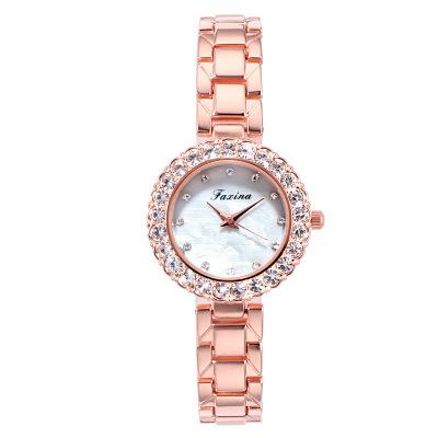 China 2019 Non-specific Ebay Best-selling Ladies Fashion Alloy Diamond Bracelet Style Women Wrist Watch for sale