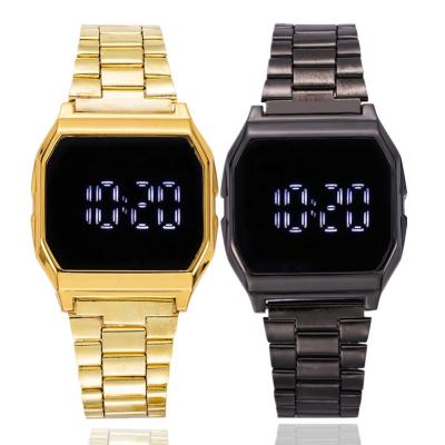 China Wholesale luxury auto date tornasol color led touch screen chain watch fashion MEN women hand led LED watch luxury electronic watch for sale