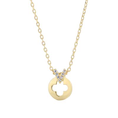 China Latest Cute Design 22k Gold Plated Girl Wedding Jewelry Necklace for sale