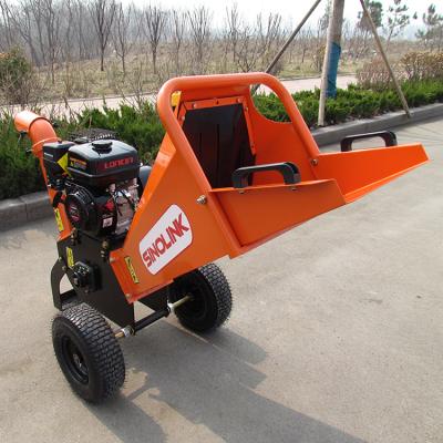 China Hotels 6.5HP LONCIN Engine Log Wood Chipping Machine Timber Shredder Maker for sale