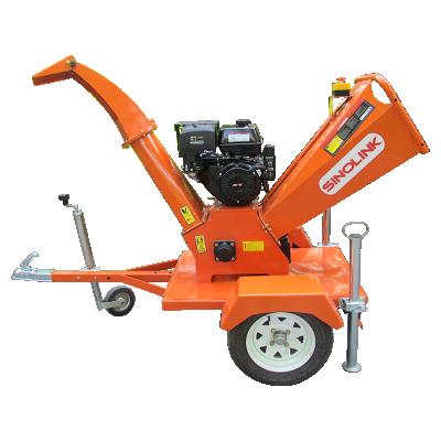 Cina 15hp pretrol engine trailer chipper shredder forestry woodworking machinery wood chipper forestry waste 15hp forestry log cutting machine in vendita