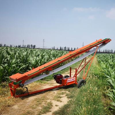 China Gasoline 6.5hp Log Motor Splitter Rubber Band Conveyor Fire Resistant Outdoor Conveyor Rubber Belt Conveyor for sale