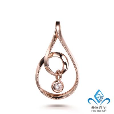 China Daily Custom Personalized Jewelry Designs Real 14K / 18K Gold Jewelry Natural Diamond Pendant for sale