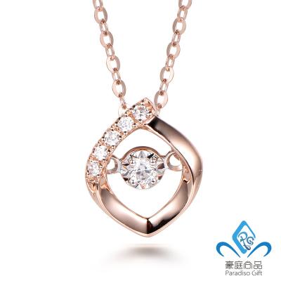 China Fashion Most Popular Designer Consumer Jewelry Rhombus Shaped 14K/18K Real Gold Diamond Pendant Necklace High Quality for sale