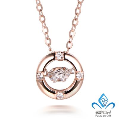 China New Design CLASSIC Minimalist Round Shaped Jewelry Designs 14K/18K Real Gold Diamond Necklace High Quality for sale