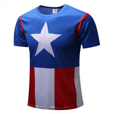 China Polyester plus size marvel superhero quick dry t shirts factory price for sale