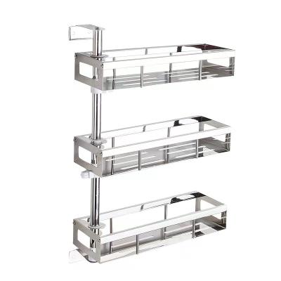 China Wholesale Wall Mounted Type Most Popularity 2 Tier Storage Bathroom Shelf With Pillar Wall Mounted SUS 304 for sale