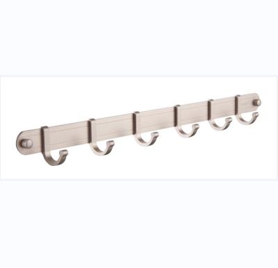 China Modern Popular Aluminum Alloy Towel Cloth Rack Wall Mounted Cloth Rack 6 Hooks for sale