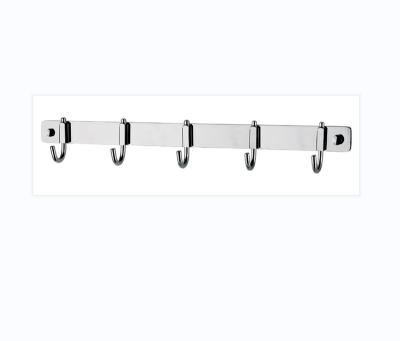 China Modern Simple Style 304 Stainless Steel Good Quality Clothes Hook Coat Hanger Hat Hook 3 Wall Mounted Hooks for sale