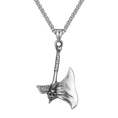 China Hot Selling CHRISTIAN pp Stainless Steel Tomahawk Viking Skull Ax Pendants 2021 Memory Pendants Bag Memory Round Floating Pendant for sale