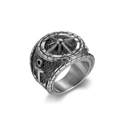 China Hiphop Stainless Steel Jewelry Dragon Claw Finger Ring Stone Rings For Men for sale