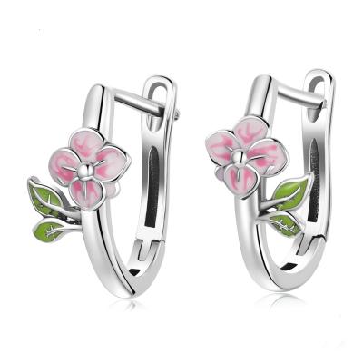 China Other 925 Sterling Silver Poetic Daisy Cherry Flower Earring Studs Flower Earring Stud Women Jewelry for sale