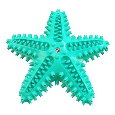 China 2022 Amazon Hot Sales Sustainable Dog Bite Stress Releases Toys Rubber Pet Chew Toys Dog Starfish Molars Bite Resistant Chewer Dog Toy for sale