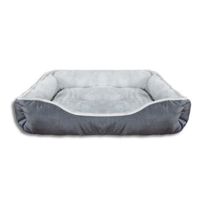 China 2022 Amazon Cotton Plush Faux Fur Dog Bed Removable Washable Pet Viable Hot Soft Rectangle Pet Bed Cat Dog Bed Removable Washable Pet for sale