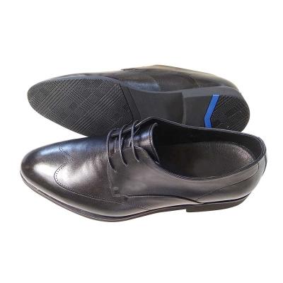 China Italian style pattern business genuine leather stitching formal shoes waterproof for men for sale