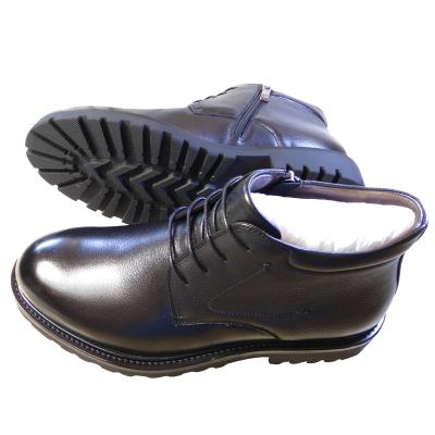 Cina New Design Business Men Oxford Stripe Leather Boots Waterproof Medium Official Formal Shoes in vendita