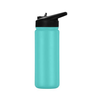 China Sustainable sports water bottle with straw lid and insulated vacuum flask for sale