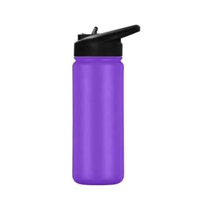 China 304 Sustainable Drinking Water Bottles 18/8 Stainless Steel Vacuum Flask With Straw Lid for sale