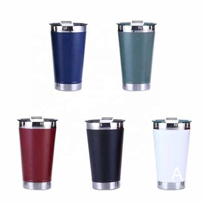 China Sustainable 16oz Double Wall Tumbler Stainless Steel Vacuum Insulated for sale