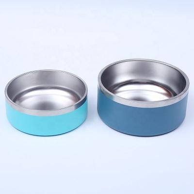 China Non-Automatic Custom Dog Bowl With Non Slip Vacuum Insulated Double Wall for sale