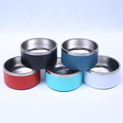 China Non-automatic Vacuum Insulated Double Wall With Non Slip Pet Driver Dog And Cat Bowl for sale