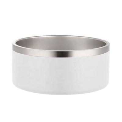 China Non-automatic stainless steel, non-slip dog bowl with silicone bottom for sale