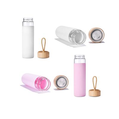 China 2022 Minimalist Amazon Best Seller Glass Water Bottle With Sleeve Cover for sale