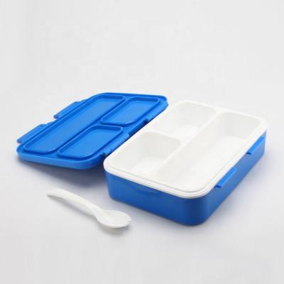 China Freshness Preservation School Lunch Box Storage Boxes And Bins Rectangle Modern Leakproof Product Plastic With Compartments for sale