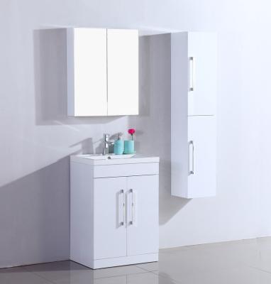 China Modern WHITE BATHROOM VANITY WITH SINGLE SINK BASIN for sale