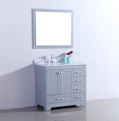 China Modern luxury bathroom vanity with doors and drawers for sale