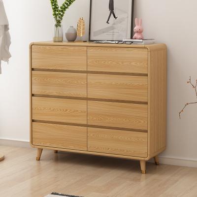 China Nordic Solid Wood Modern Japanese Cabin Bucket Adjustable Chest Living Room Cabinet Drawer Cabinet Bedroom Furniture Drawers Frame Lockers for sale