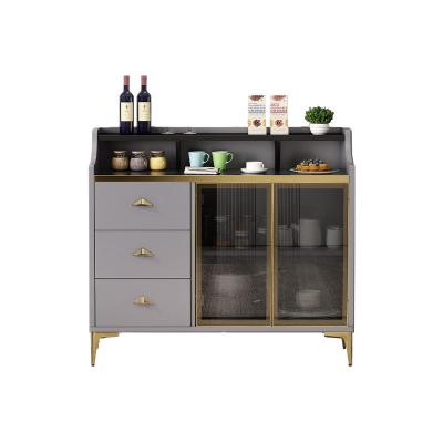 China Modern Kitchen Adjustable Luxury Gray Wood Furniture Leg Metal Buffet Light Dresser (Waist) Lockers Shake Cabinets for sale