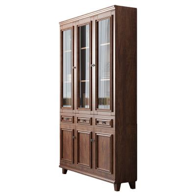 China / Wholesale Price Bookcase Custom Wooden Bookcase With Glass Door for sale