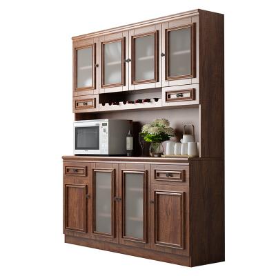 China (Size) Adjustable Solid Wood Sideboard Wine Cabinet Living Room Lockers Tea Cabinet Kitchen Sideboard Made in China for sale