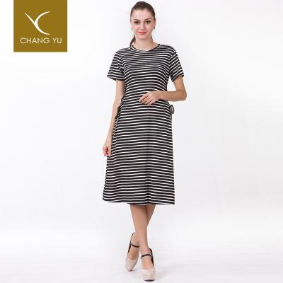 China OEM Anti-Static Stylish Design Latest Fashion High Quality Stripe Dress for sale