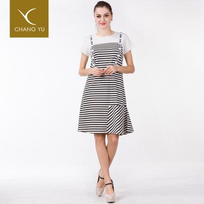 China Anti-static ladies fashion white and black patchwork cute short dress sexy mini dress for sale